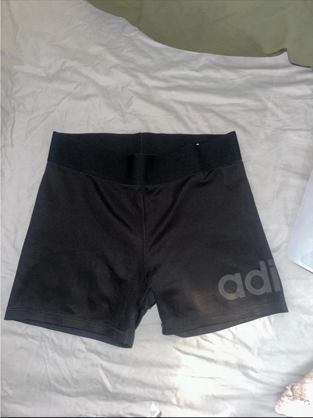 adidas Black Women's Performance Bike Shorts with Subtle Logo